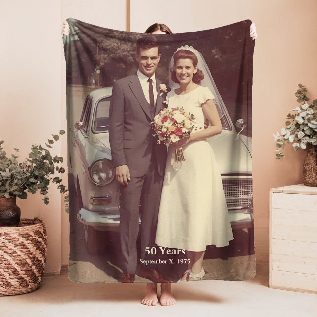 50th Wedding Anniversary Sherpa Blanket Photo (Creator Uploaded)