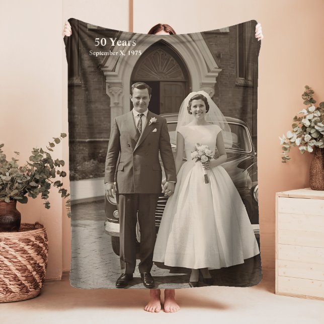 50th Wedding Anniversary Sherpa Blanket Photo (Creator Uploaded)