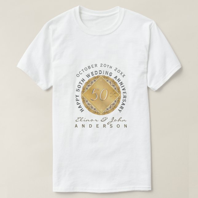 50th Wedding Anniversary  T-Shirt (Design Front)