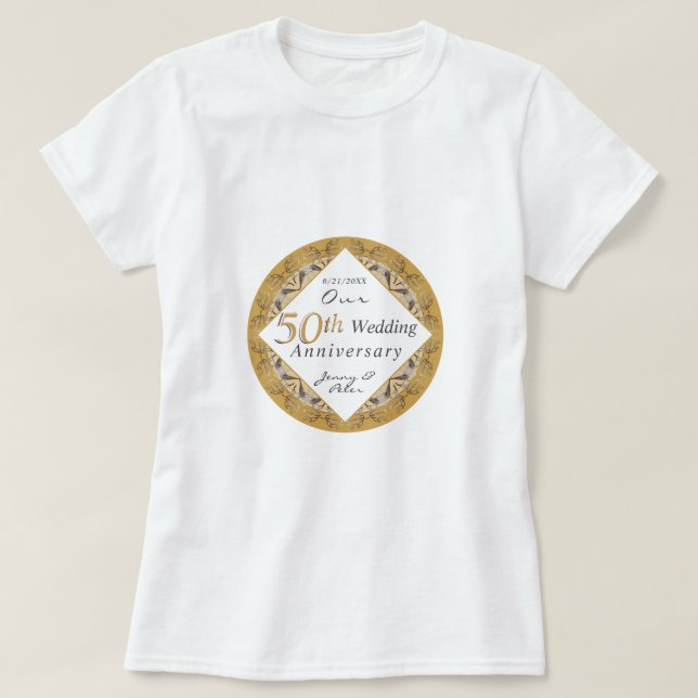 50th Wedding Anniversary  T-Shirt (Design Front)