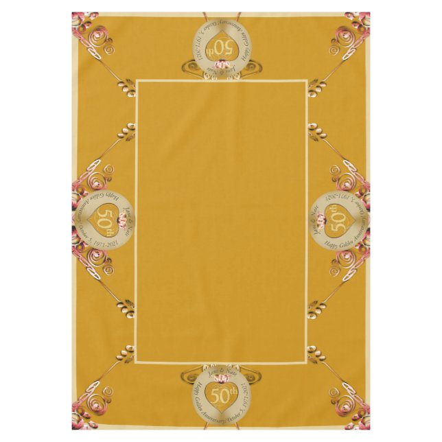 50th Wedding Anniversary Tablecloth (Front)