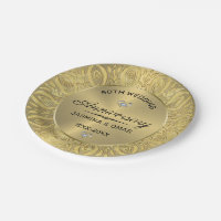50th wedding anniversary template gold mandala