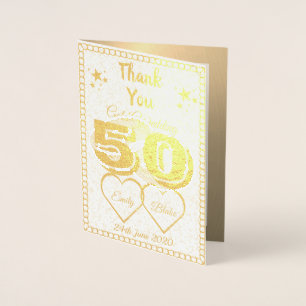50th Wedding Anniversary Thank You Cards