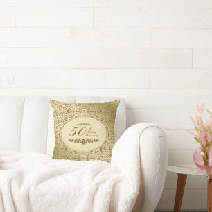 50th Wedding Anniversary Throw Pillow