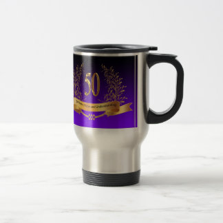 50th Wedding Anniversary Travel/Commuter Mug