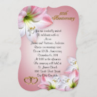 50th Wedding anniversary vow renewal pink amarylis