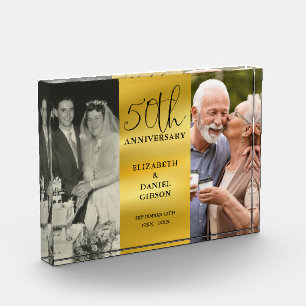 50th Wedding Golden Anniversary 2 Photo Block