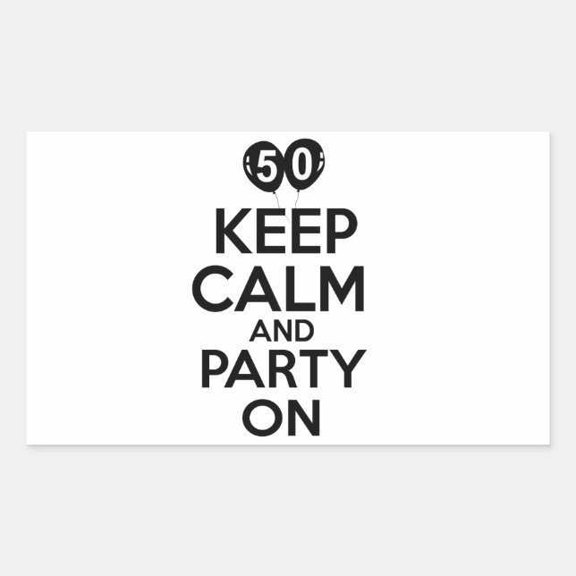 50th year birthday designs rectangular sticker (Front)
