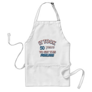 50th year birthday designs standard apron