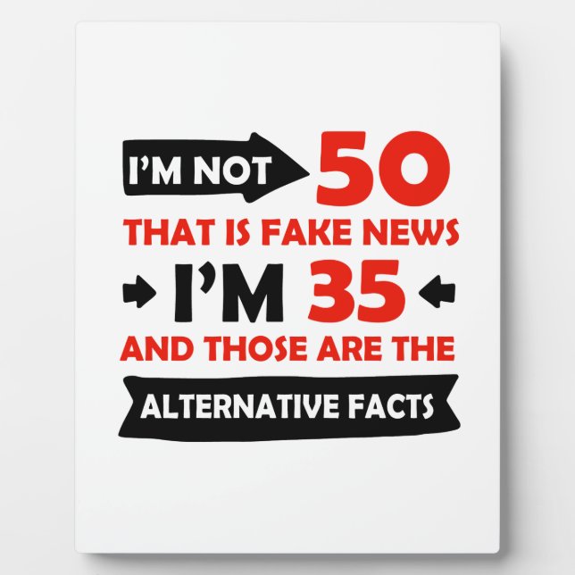 50th year old birthday gifts plaque (Front)