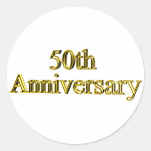 50thanniversary17t classic round sticker