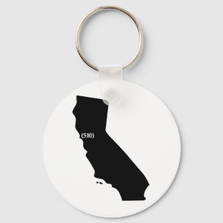510 Area Code, California, Bay Area Key Ring