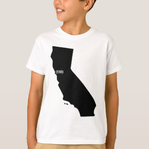 510 Area Code, California, Bay Area T-Shirt