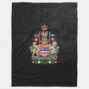 [510] Canada Coat of Arms [3D] Fleece Blanket