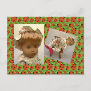 514s Sasha Baby Rosie Flower Dress Postkarte Postcard