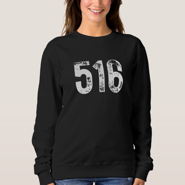 516 Area Code Hempstead NY Mobile Telephone Area C Sweatshirt (Front)