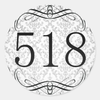 518 Area Code Classic Round Sticker