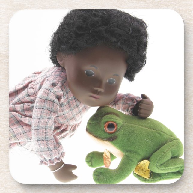 519 Sasha Cara Black Baby Untersetzer Coaster (Front)