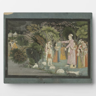 51.207/28 Nanda asking Radha to escort Krishna hom Plaque