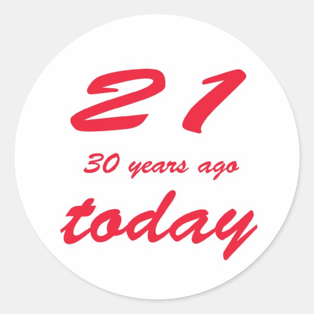 51 birthday classic round sticker (Front)
