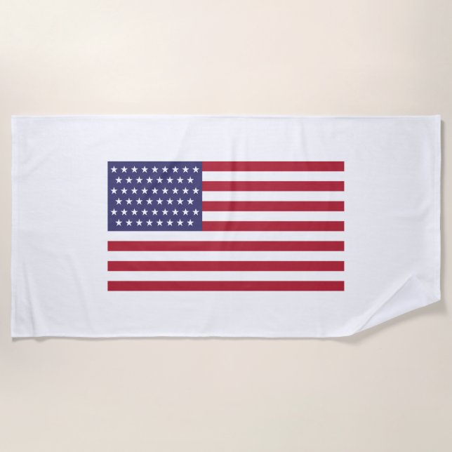51 Star Flag of the United States of America (USA) Beach Towel (Front)