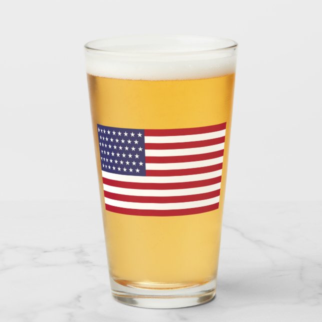 51 Star Flag of the United States of America (USA) Glass (Front Filled)