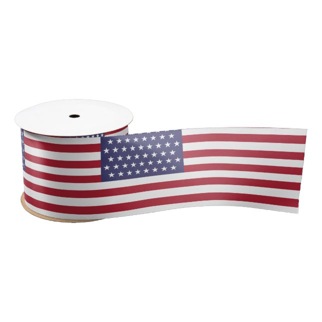51 Star Flag of the United States of America (USA) Satin Ribbon (Spool)