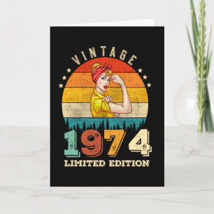 51 Year Old Bday 1974 Vintage 51st Birthday Women Card
