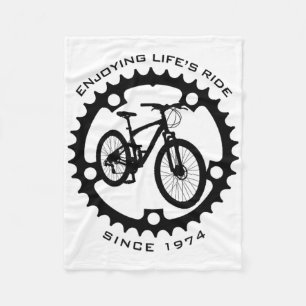 51 Year Old Mountain Biker 1974 51st Birthday Biki Fleece Blanket
