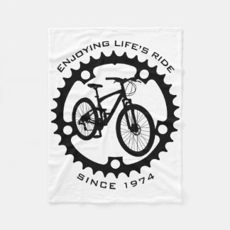 51 Year Old Mountain Biker 1974 51st Birthday Biki Fleece Blanket
