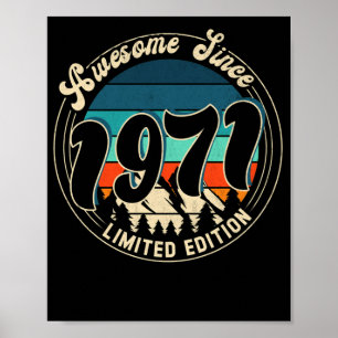 51 Year Old Vintage 51st Year Old Birthday 1971 Poster