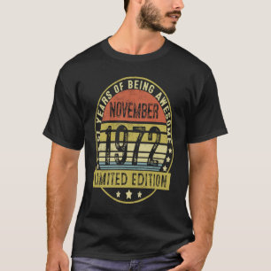 51 Years Old  Vintage November 1972 51st Birthday T-Shirt