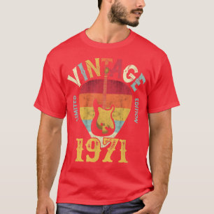 51 YearsOld Vintage 1971 Guitar Pick 51st Birthday T-Shirt