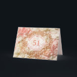 51st Birthday card for sister, pearls and petals<br><div class="desc">51st birthday greetings for sister with pearls and petals. A beautiful way to wish your sister a happy birthday. Pink pearls lie an a bed of pink and white petals. A very feminine card for a woman. Celebrate a sister's birthday with petals and pearls. A really elegant card to give...</div>