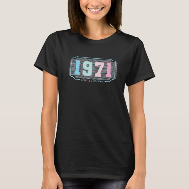 51st Birthday Ladies Mens 51 Years 1971    22 T-Shirt (Front)