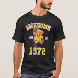 51st Birthday Mens Womens 1972 Awesome Basketball  T-Shirt