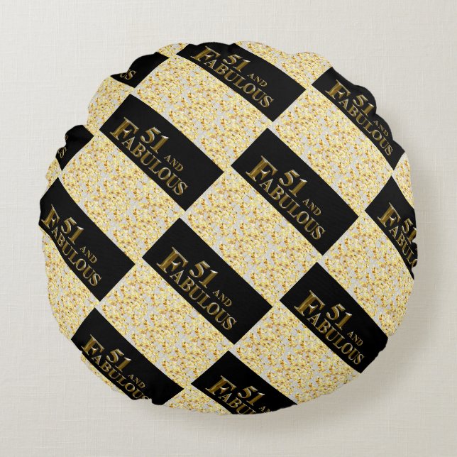 51st Birthday  Round Cushion (Front)