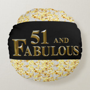 51st Birthday  Round Cushion