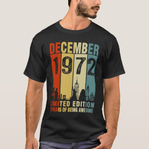 51st Birthday Vintage December 1972 51 Years Old T-Shirt
