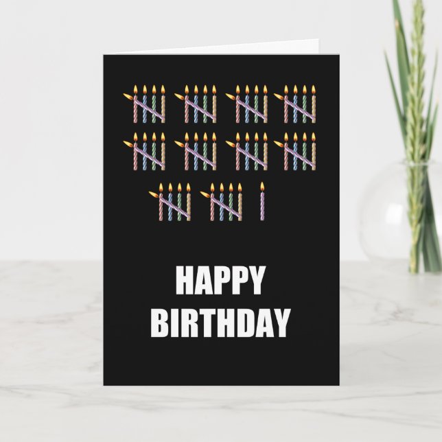 51st Birthday with Candles Card (Front)