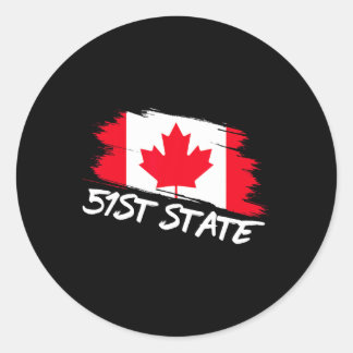 51st State Canada 51 Meme Funny Trump Classic Round Sticker