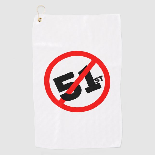 51st State No Way Golf Towel (Front)