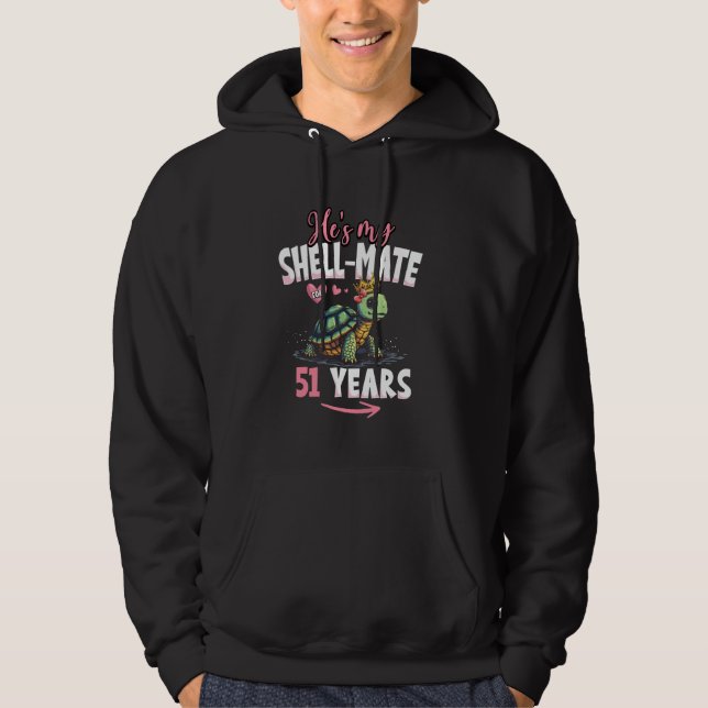 51st Wedding Anniversary 51 Years Couple She's My  Hoodie (Front)