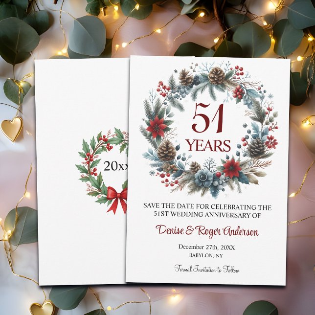 51st Wedding Anniversary Winter Save The Date (Creator Uploaded)