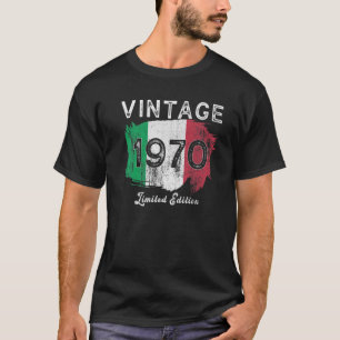 51Th Birthday Italian Flag Pride Vintage 1970 For T-Shirt