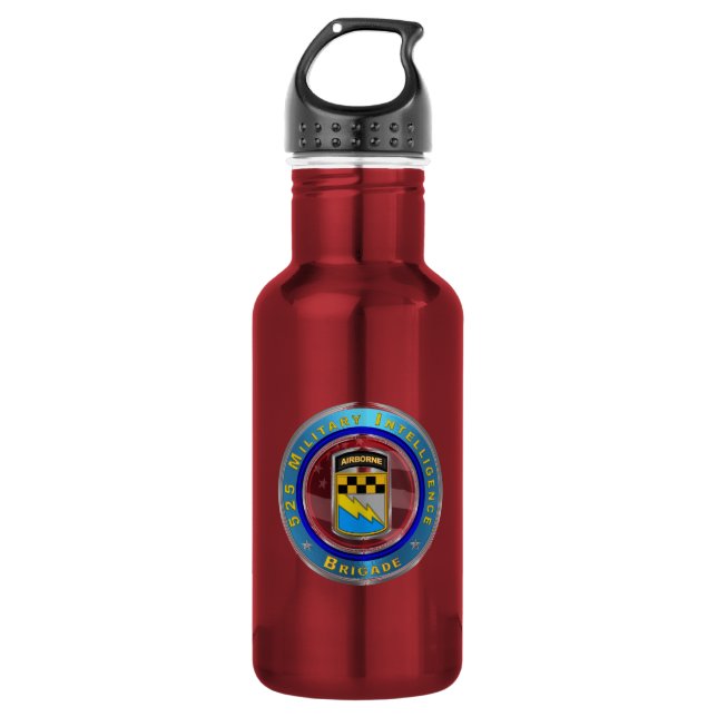 525 Military Intelligence Brigade “Airborne” 532 Ml Water Bottle (Front)