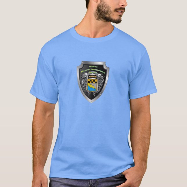 525 Military Intelligence Brigade “Airborne Shield T-Shirt (Front)