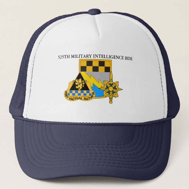 525TH MILITARY INTELLIGENCE BRIGADE TRUCKER HAT (Front)
