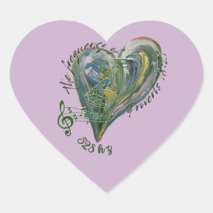 528 the frequency of love heart sticker