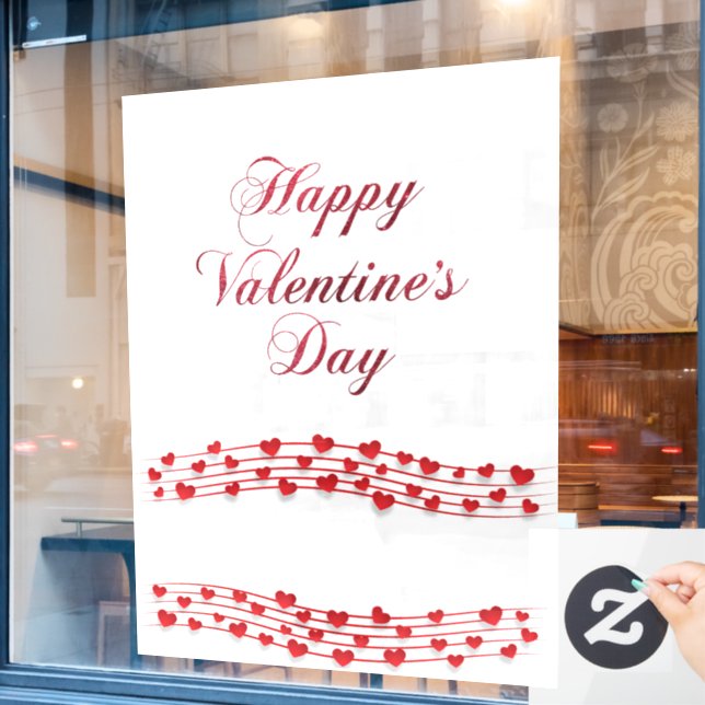 52.00" * 72.00" Valentine's Window Cling (Cafe Window)